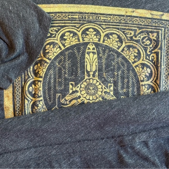 VTG 90s OBEY x Shepard Fairey Peace Bomber Grey Graphic Single Stitch T-Shirt M - Picture 9 of 11